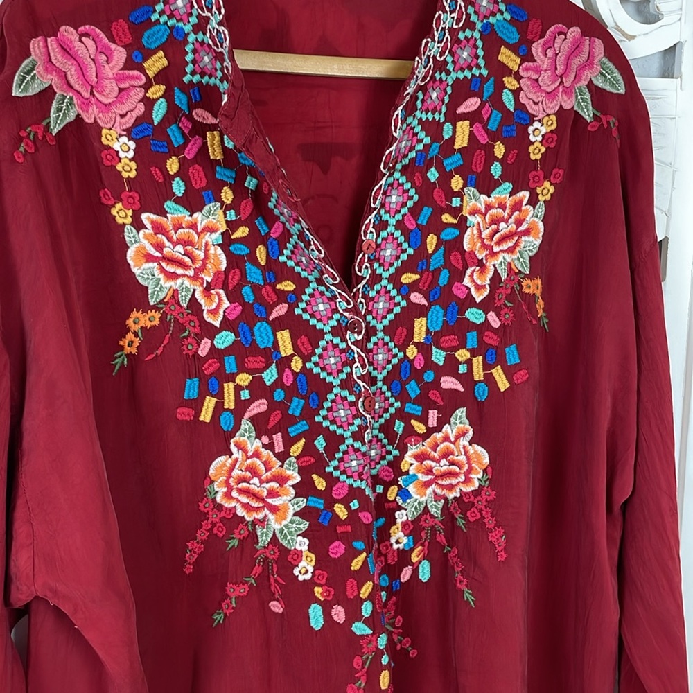 Johnny Was oversize tunic blouse - Picture 3 of 6